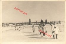 Deutsche Soldaten im Partisanen Einsatz Wintertarn Leningrad Russland Ostfront