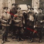 Foto-AK 1.WK Deutsche Soldaten Schreibstube Kompanieführer Munster Lager