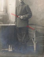 Fotokarte 1.WK Portrait deutscher Soldat Pickelhaube Preussen