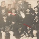 Fotokarte 1.WK deutsche Matrosen 1. Matrosen Division Weihnachten