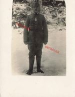 Foto-AK 1.WK deutscher Soldat mit Pickelhaube nach EK-2 Verleihung