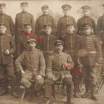 Foto-AK 1.WK bayr. Soldaten mit Reservistenkrüge Lager Lechfeld