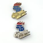 DDR JP Wintersportabzeichen der Jungpioniere Rodel Gold, Silber