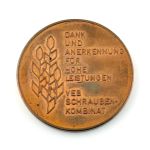 DDR Medaille 25 Jahre DDR VEB Schraubenkombinat