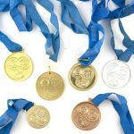 DDR FDJ JP 6 Medaillen Kreis Kinder und Jugend Spartakiade Gold, Silber, Bronze