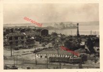 Blick auf den zerstörten Hafen in Odessa Ukraine Ostfront