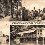 AK DDR Waldenburg Eichenallee Schloss Rathaus Park Sachsen 1975 Postkarte