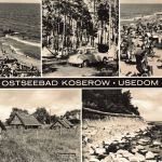 AK DDR Ostseebad Koserow Usedom Zeltplatz Strand Mecklenburg-Vorpommern gelaufen
