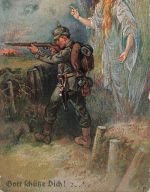 1.WK Gott schütze Dich Schutzengel Soldat Pickelhaube Schützengraben Pariotika