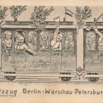 1.WK Blitzzug Berlin Warschau Petersburg Soldaten Eisenbahn Patriotika 1914