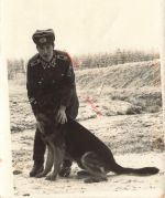 DDR NVA GT Foto Portrait Unteroffizier Feldwebel mit Schäferhund Grenztruppen