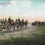 AK 1.WK Truppen Übungsplatz Zeithain Soldaten Pferdegespanne Patritoika 1914