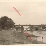 Foto Deutsche Soldaten an zerstörten Pruth-Brücke Cernowitz Ukraine Ostfront