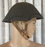 DDR NVA Stahlhelm mit Tarnnetz Größe II 1972