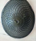 DDR NVA Stahlhelm mit Tarnnetz Größe II 1972