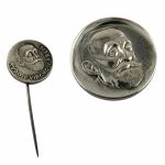 DDR Rudolf Virchow Preis silberfarben Medaille Anstecknadel Etui