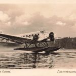 Fotokarte WW2 Junkers Ju 52/3 Wasserflugzeug beim Start