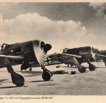 Postkarte WW2 Focke Wulf Jäger Fw 190 Doppelsternmotor BMW 801