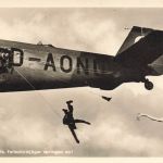 WW2 Fallschirmjäger Flugzeug Ju 52 Kennung D-AONL Fotokarte