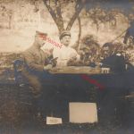 Fotokarte 1.WK Soldaten 5. Bayr. Ersatz-Brigade Karten spielen Frankreich