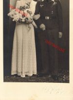 Foto WW2 Portrait deutscher Soldat Luftwaffe Abzeichen Hochzeitsfoto Großfoto