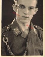 Foto WW2 Portrait Luftwaffen Soldat Flak-Regt.33 Halle Schützenschnur Großfoto