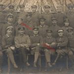 Fotokarte 1.WK deutsche Soldaten Gefangenschaft POW.Arbeitskomp.14 Frankreich