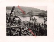 Gesprengte Aisne Brücke Schlauchboot Übergang Soldaten I.R. 119 Frankreich