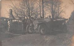 Foto-1.WK Offizier PKW Mercedes Kennung in Brzezany Bereschany Ostfront Ukraine