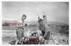 nackte Soldaten Flakstellung Kaffee Flugplatz Belisha Bulgarien