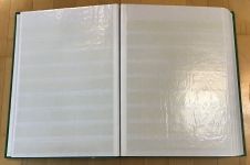 Leer KABE Briefmarken Album grün Steckalbum mit Schuber