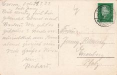 Von der Bergseite gesehen Crossen Oder Neumark/Ostbrandenburg Postkarte AK 1929
