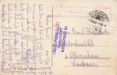 Totalansicht mit Brücke von Budapest Ungarn Postkarte AK 1915