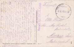 Postamt und Teich Brzezany Bereschany Ukraine Panorama-Postkarte AK 1917