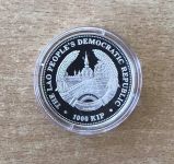 Laos 1000 KIP 1996 Silber PP mit Zertifikat Tierwelt Gibbon