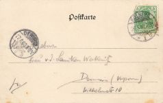 Strandschloss mit Seesteg in Kolberg Pommern Postkarte AK 1903