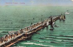 Seesteg in Ostseebad Zoppot Pommern Postkarte AK
