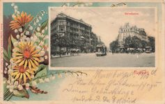 Straßenansicht Steindamm mit Straßenbahn Hamburg Postkarte AK 1901