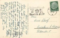 Blick von der Baumbrücke auf Hakenterrasse Stettin Ostpreussen Postkarte AK 1938