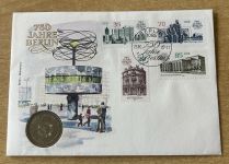 Numisbrief 750 Jahre Berlin mit 5 Mark DDR Alexanderplatz 1987