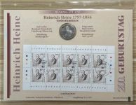 Numisblatt 3/97 Heinrich Heine 10 Deutsche Mark 1997
