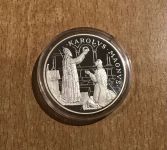 Andorra 10 Diners 1996 Karl der Große PP Silber Ecu mit Zertifikat