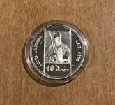 Andorra 10 Diners 1991 Karl der Große PP Silber Ecu mit Zertifikat