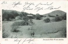 AK Deutsch-Südwest-Afrika DSWA Avis gel. Feldpost Schutztruppe WINDHUK 1906