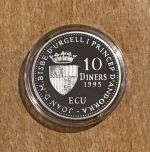 Andorra 10 Diners 1995 Gotteslamm PP Silber Ecu mit Zertifikat