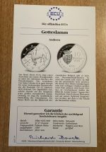 Andorra 10 Diners 1995 Gotteslamm PP Silber Ecu mit Zertifikat