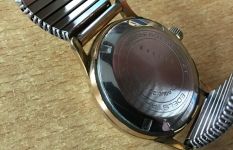 Herren Uhr Armbanduhr Glashütte GUB Q1 Wassergeschützt Plaque 20 Mikron