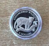 Nieu Inseln 5 Dollars 1992 Jaguar Silber PP mit Zertifikat