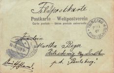 AK Tsingtau 青岛 市 vom Bismarksberge Kiautschou China Boxeraufstand Feldpost 1901