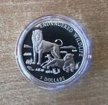 Cook Inseln 5 Dollars 1996 Löwe Silber PP mit Zertifikat